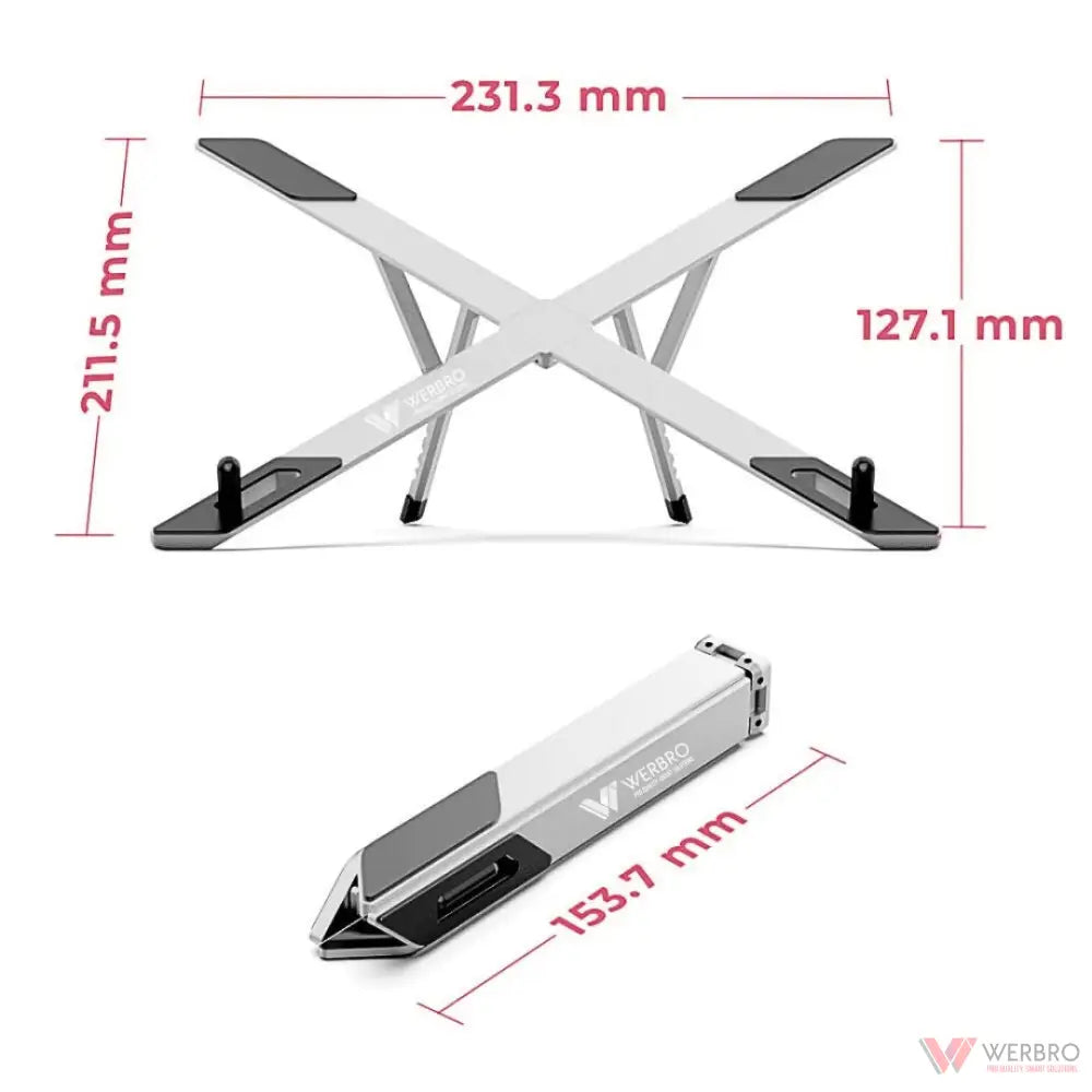 Werbro Pro Laptop standaard – De Ultieme Ergonomische Houder voor Jouw Laptop! (11-17 inch)
