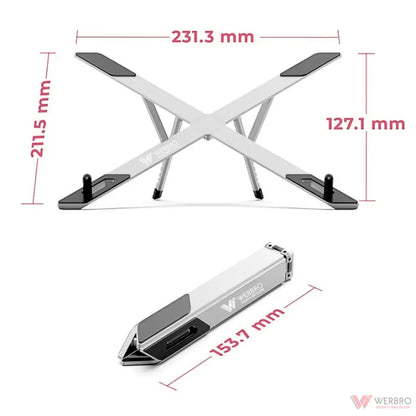 Werbro Pro Laptop standaard – De Ultieme Ergonomische Houder voor Jouw Laptop! (11-17 inch)