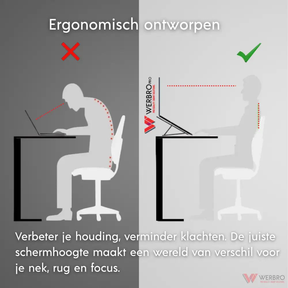 Werbro PRO - Ergonomische Laptop standaard (11-17 inch)