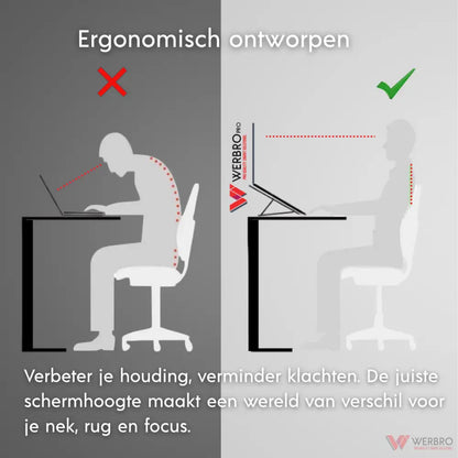 Werbro PRO - Ergonomische Laptop standaard (11-17 inch)